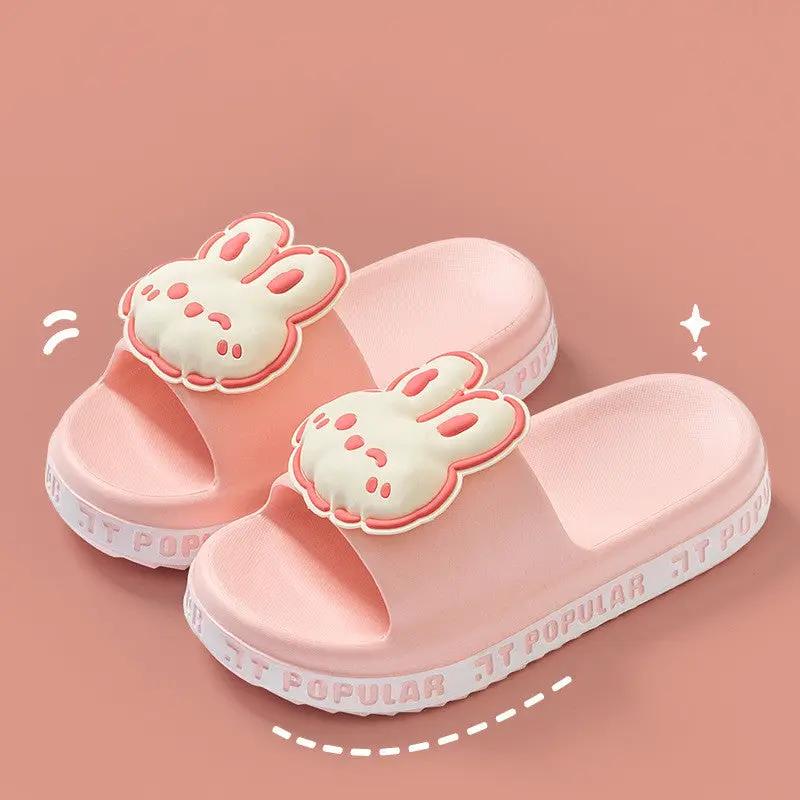 Cute Rabbit Slippers For Women Summer Fashion Letter Garden Shoes Indoor Anti-Slip Floor Bathroom Bathing Home Slipper by Dropshipman