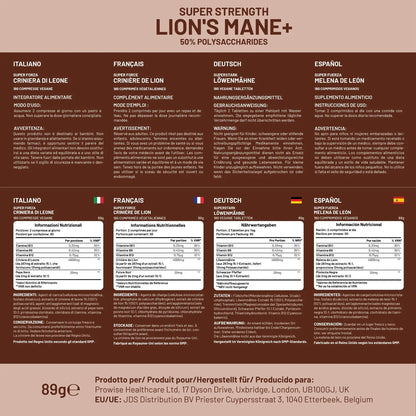 Lions Mane Mushroom Supplement 4000mg with Vitamin B1, B6, B12 & Black Pepper by Prowise Healthcare
