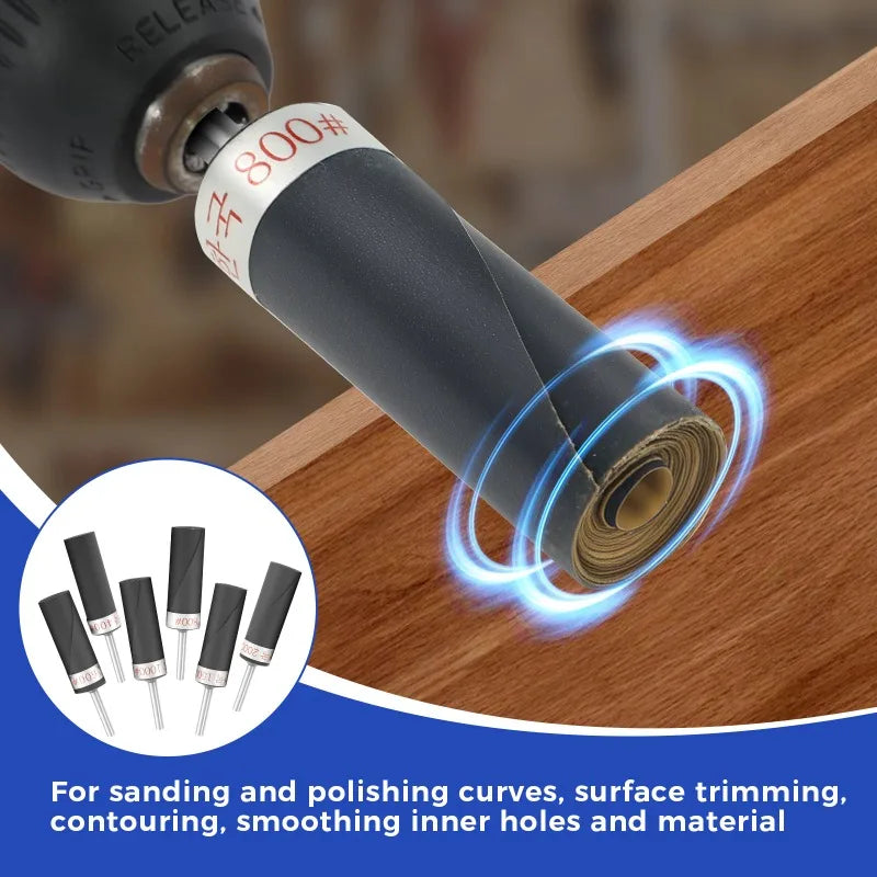 Equipped with 1/8 inch handle sandpaper stick, durable, safe material, 30 PCS sandpaper bar polishing roller sanding head by All Mart Bristol Ltd