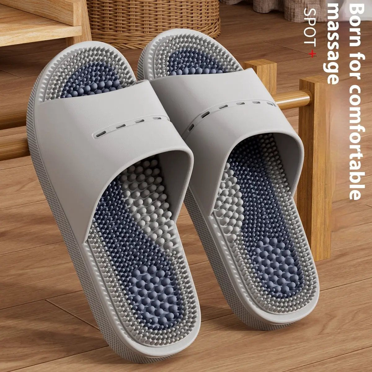 Ball Massage Sandals Bathroom Bath Non-slip Wear-resistant Anti-slip Bath Mat Pedicure by Dropshipman