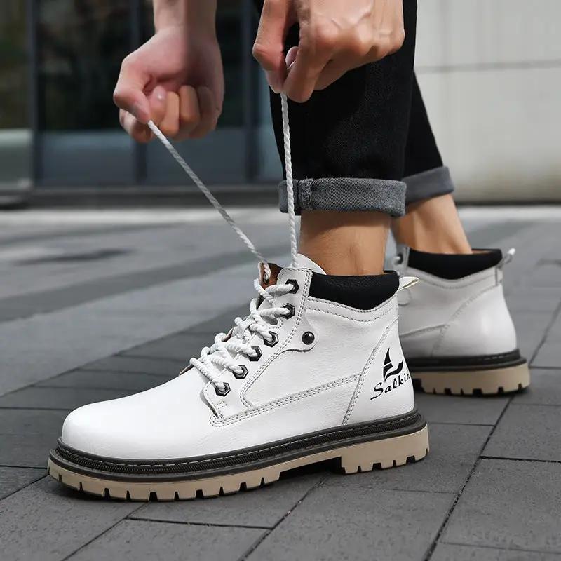 Men's Mid-Top Autumn British Style Worker Boot by Dropshipman