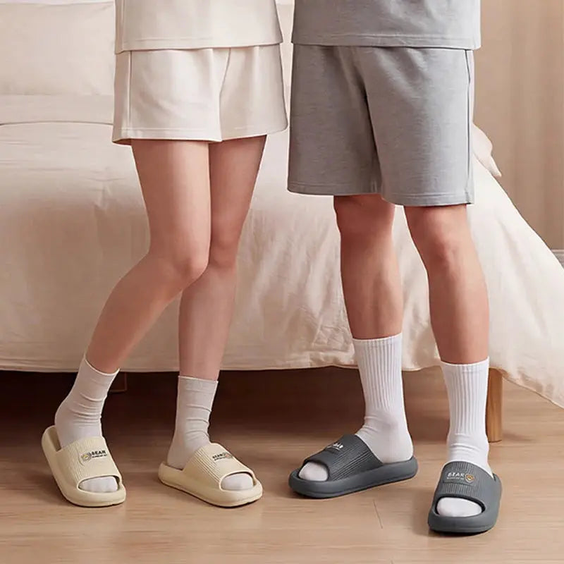 Lightweight Soft Sole Home Slippers Women Indoor Comfortable Platform Cloud Slippers Woman Non Slip Couple Bathroom Slides Shoes by All Mart Bristol Ltd