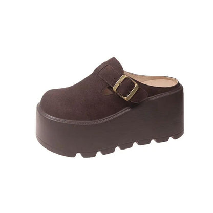Wedge-toe Closed-toe Women's Outdoor Half Slippers by Dropshipman