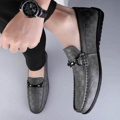 Slip-On Business Men's Soft Surface Casual Plus Size Loafers Leather Shoes by Dropshipman