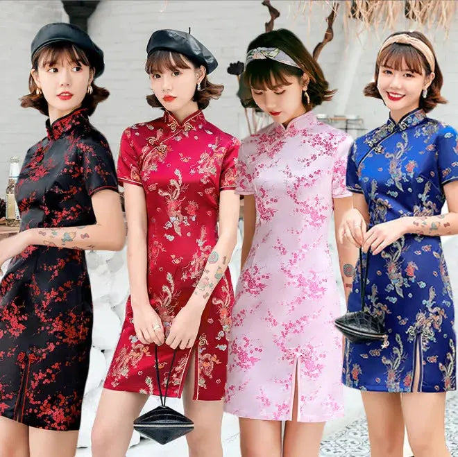 2026 New Cheongsam Short Daily Banquet Skirt New Spring and Summer Improved Chinese Style by All Mart Bristol Ltd