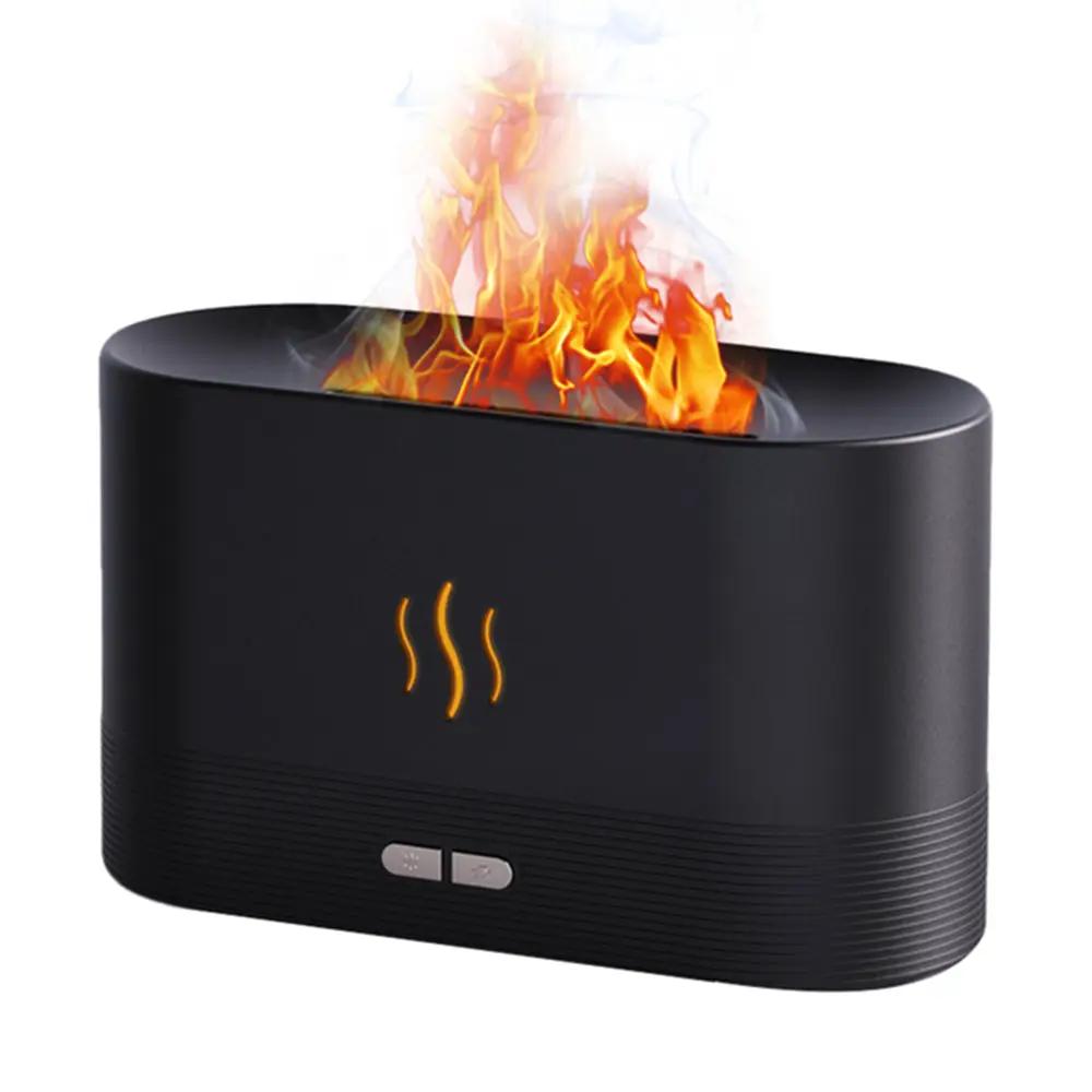 180ML USB Fragrance Essential Oil Diffuser Simulation Flame Ultrasonic Aroma Air Humidifier Home Office Air Freshener Diffusers by Dropshipman