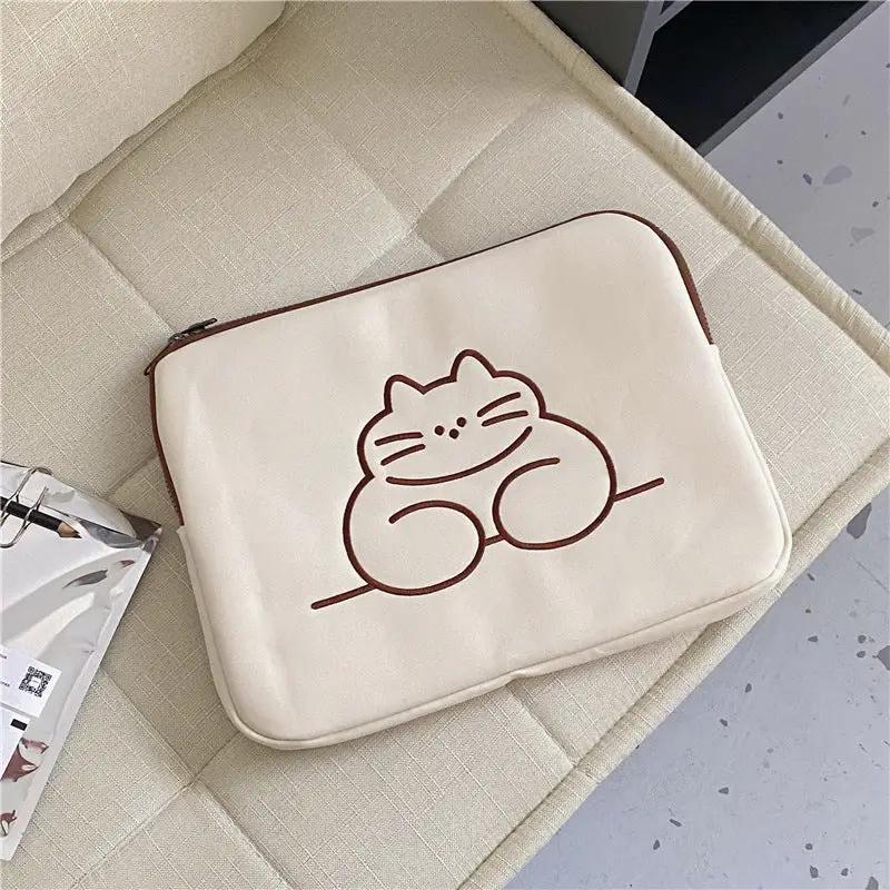 Embroidered Animal Cute Tablet Protective Sleeve Computer Tank Bag by Dropshipman