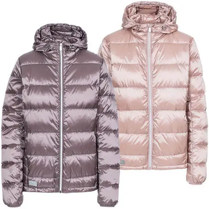Trespass Ladies Bernadette Hooded Down Jacket by All Mart Bristol Ltd