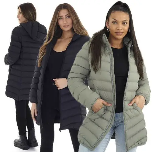 Ladies Brave Soul Grantlong Padded Long Coat by All Mart Bristol Ltd