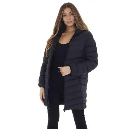 Ladies Brave Soul Grantlong Padded Long Coat by All Mart Bristol Ltd