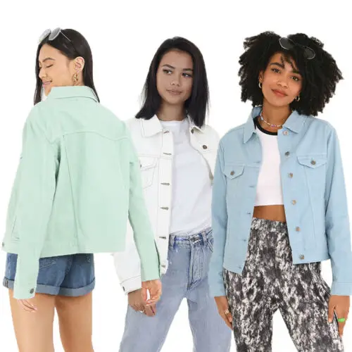 Ladies Brave Soul Blooms Denim Jacket by All Mart Bristol Ltd
