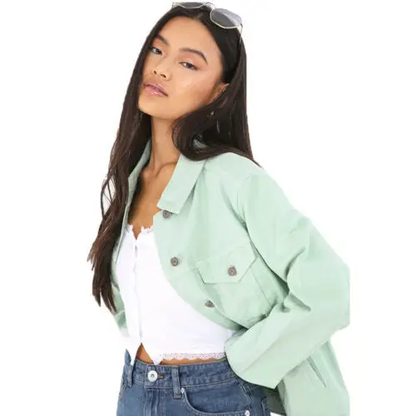 Ladies Brave Soul Blooms Denim Jacket by All Mart Bristol Ltd