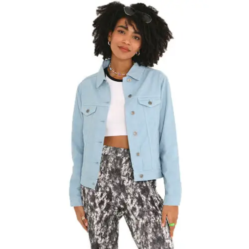 Ladies Brave Soul Blooms Denim Jacket by All Mart Bristol Ltd