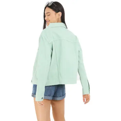 Ladies Brave Soul Blooms Denim Jacket by All Mart Bristol Ltd