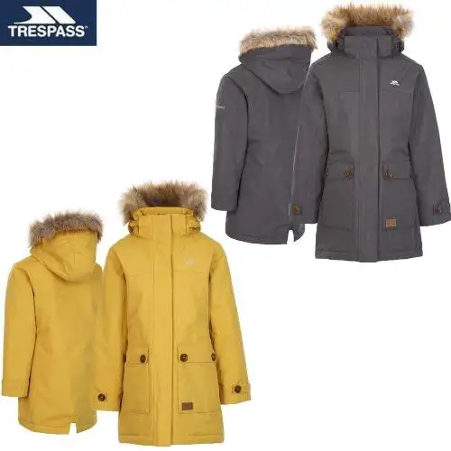 Kids Trespass Rhoda Fishtail Padded Jacket by All Mart Bristol Ltd