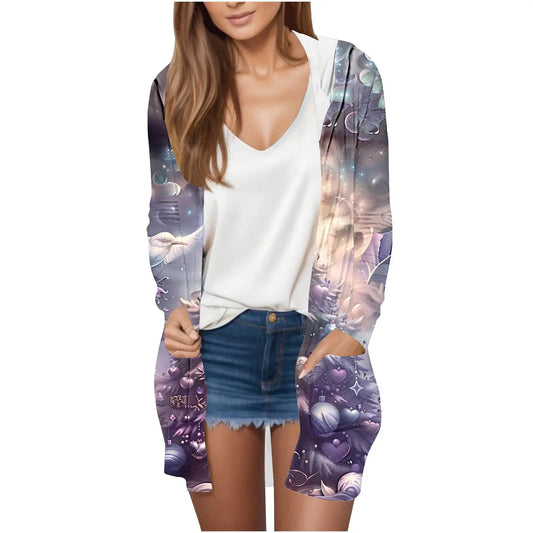 Manufacturer Cross-Border Women's Fashion New Loose Simple Pocket Hooded Cardigan Jacket by All Mart Bristol Ltd