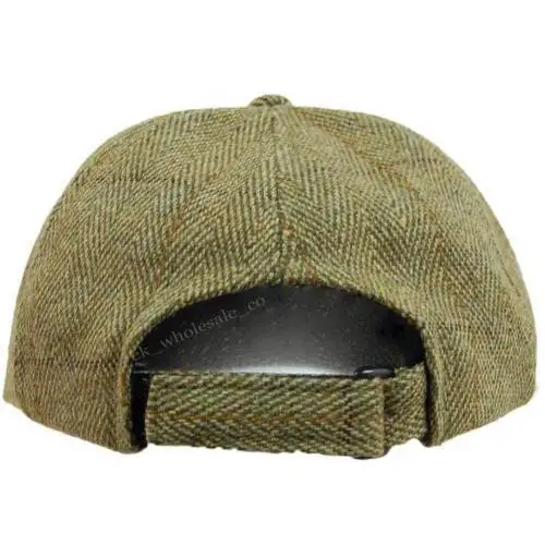 Tweed Leather Skip Hat by All Mart Bristol Ltd