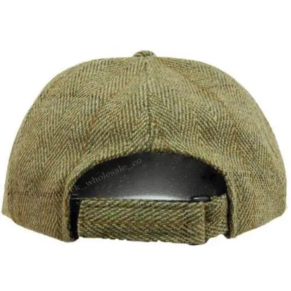 Tweed Leather Skip Hat by All Mart Bristol Ltd