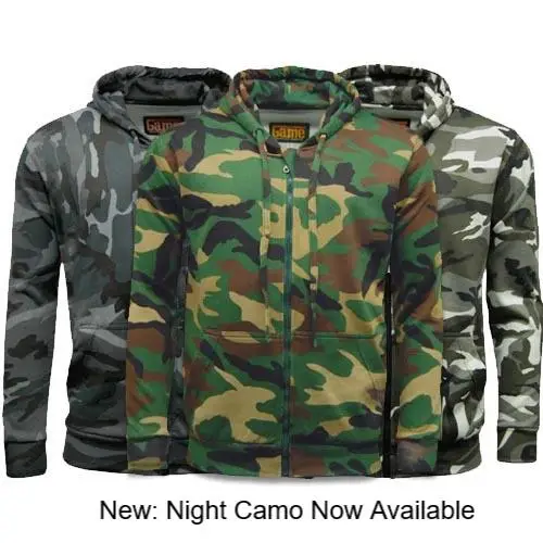 Game Camouflage Zip Hoodie by All Mart Bristol Ltd