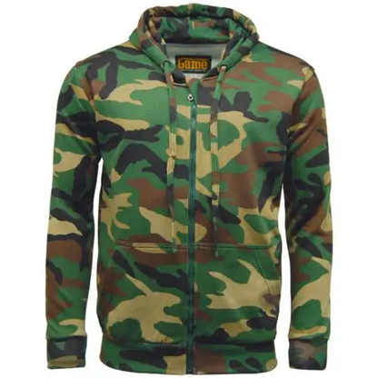 Game Camouflage Zip Hoodie by All Mart Bristol Ltd