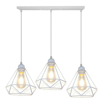 1/3 Way Vintage Cage Metal Pendant Light Shade Industrial Diamond Ceiling lamp~1182 by All Mart Bristol Ltd
