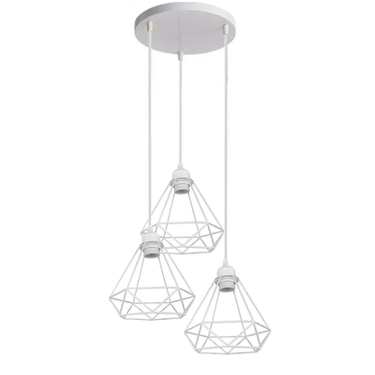 1/3 Way Vintage Cage Metal Pendant Light Shade Industrial Diamond Ceiling lamp~1182 by All Mart Bristol Ltd