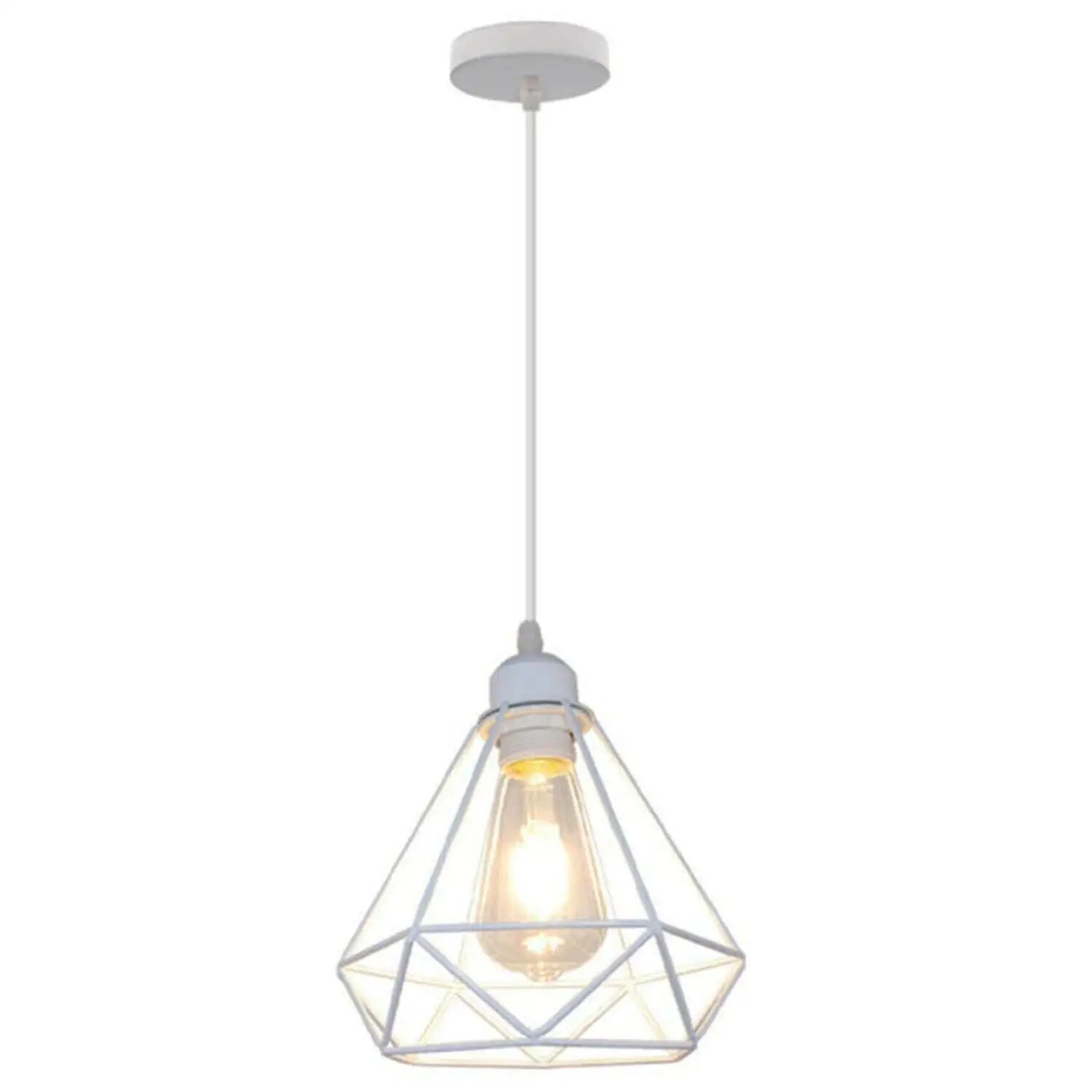 1/3 Way Vintage Cage Metal Pendant Light Shade Industrial Diamond Ceiling lamp~1182 by All Mart Bristol Ltd