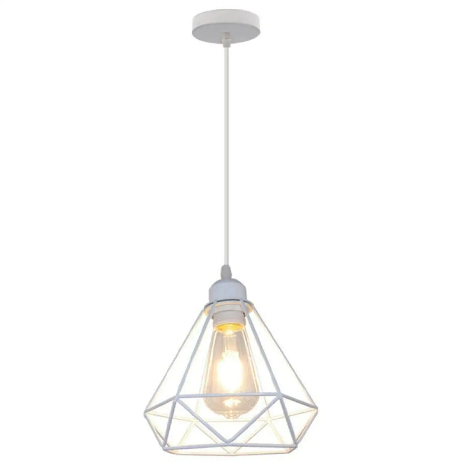 1/3 Way Vintage Cage Metal Pendant Light Shade Industrial Diamond Ceiling lamp~1182 by All Mart Bristol Ltd
