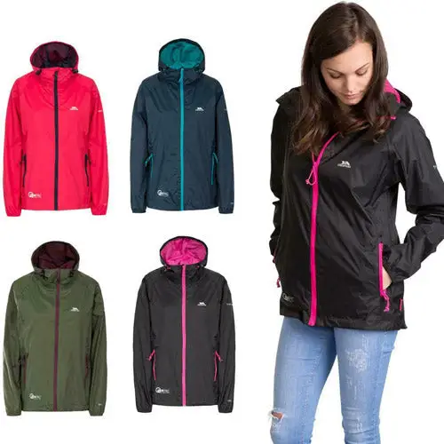 Trespass Qikpac Ladies Waterproof Hooded Jacket - Clearance by All Mart Bristol Ltd