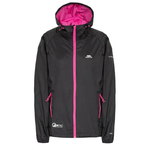 Trespass Qikpac Ladies Waterproof Hooded Jacket - Clearance by All Mart Bristol Ltd