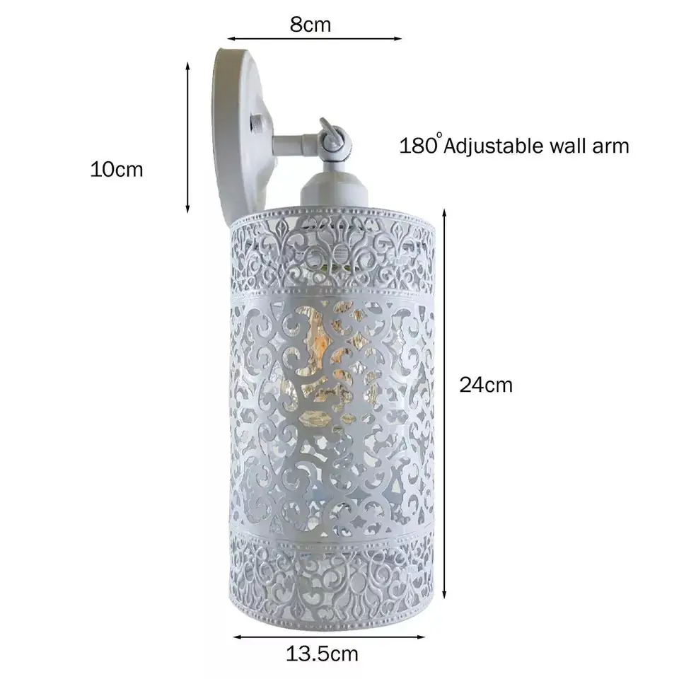 White Vintage Retro Wall Sconce Adjustable E27 Indoor Wall Light ~1231 by All Mart Bristol Ltd