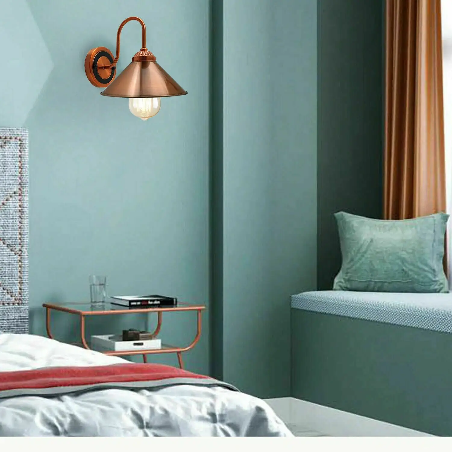 Modern E27 Solid Copper Metal Wall Light Lamp Sconce Light Fixture~1287 by All Mart Bristol Ltd