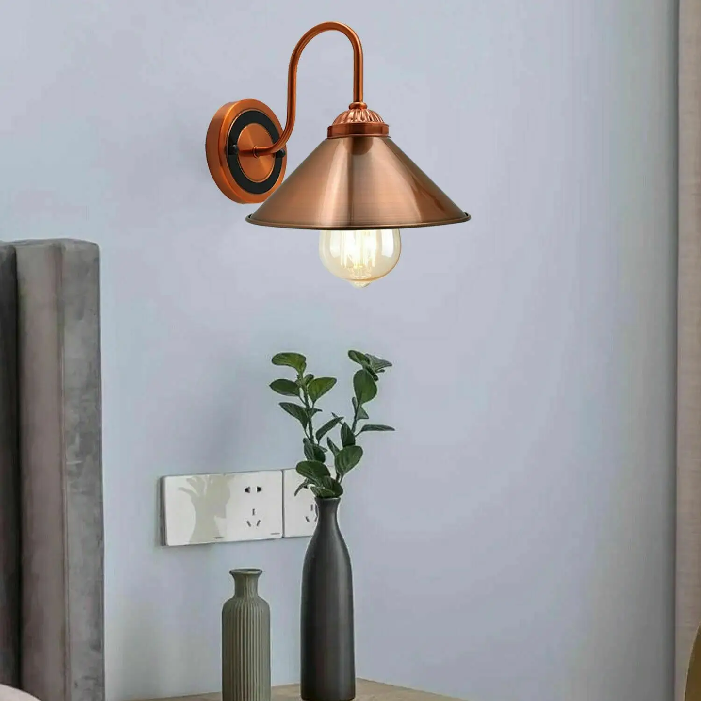 Modern E27 Solid Copper Metal Wall Light Lamp Sconce Light Fixture~1287 by All Mart Bristol Ltd