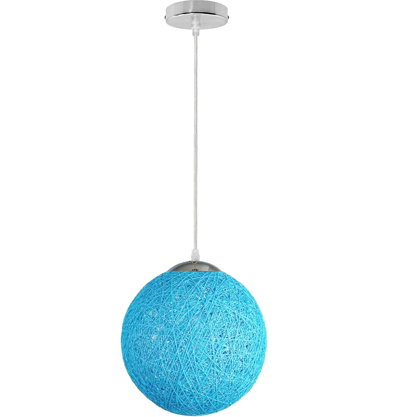 Blue Rattan Ceiling light shade ~1807 by All Mart Bristol Ltd