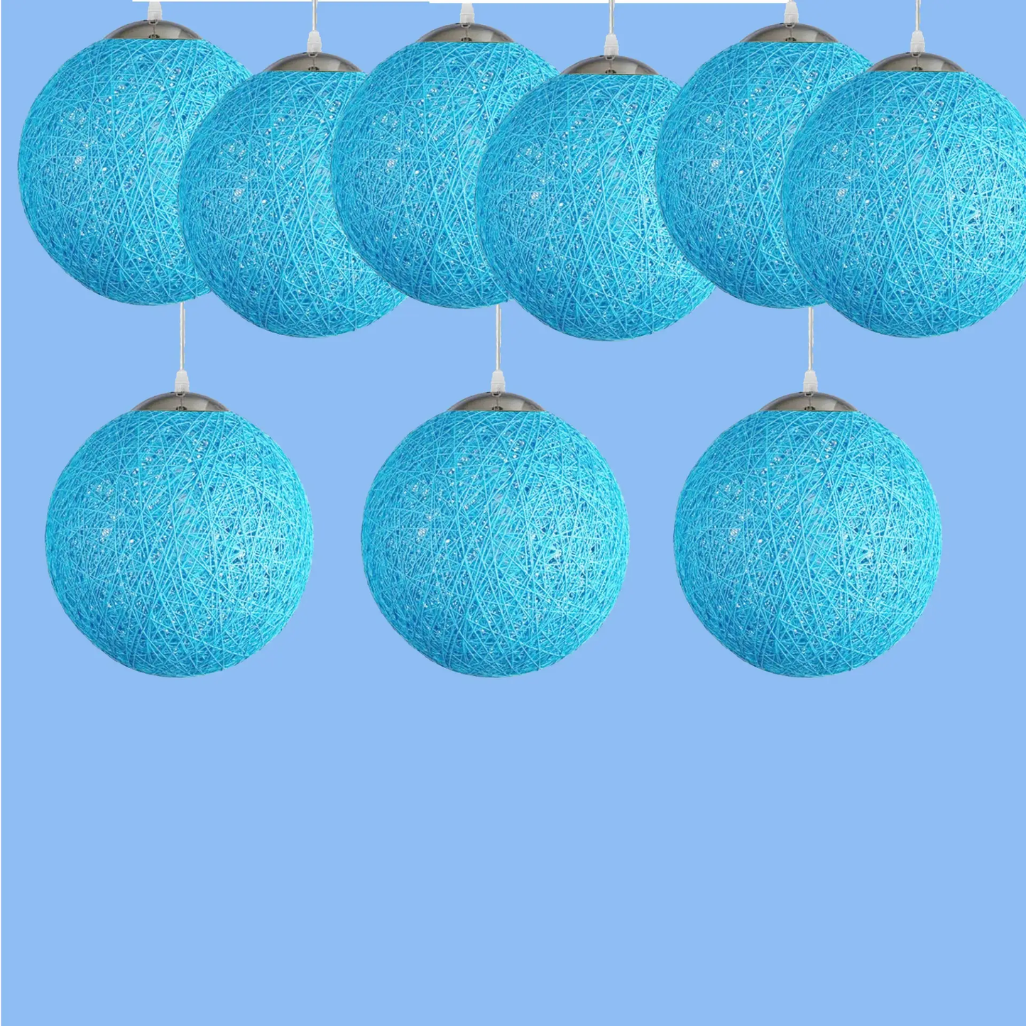 Blue Rattan Ceiling light shade ~1807 by All Mart Bristol Ltd