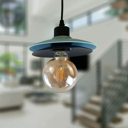 Two-Layer Pendant Light | Black & Blue E27 Modern Shade~1430 by All Mart Bristol Ltd