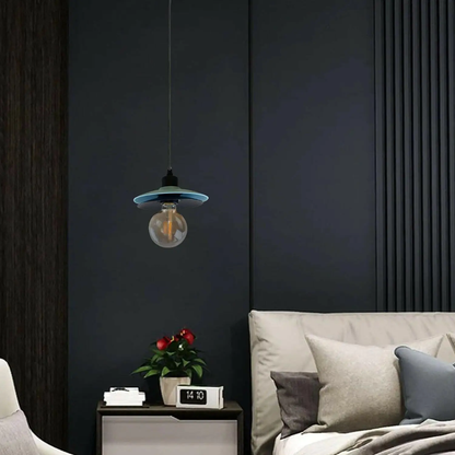 Two-Layer Pendant Light | Black & Blue E27 Modern Shade~1430 by All Mart Bristol Ltd