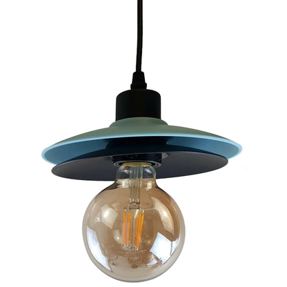 Two-Layer Pendant Light | Black & Blue E27 Modern Shade~1430 by All Mart Bristol Ltd