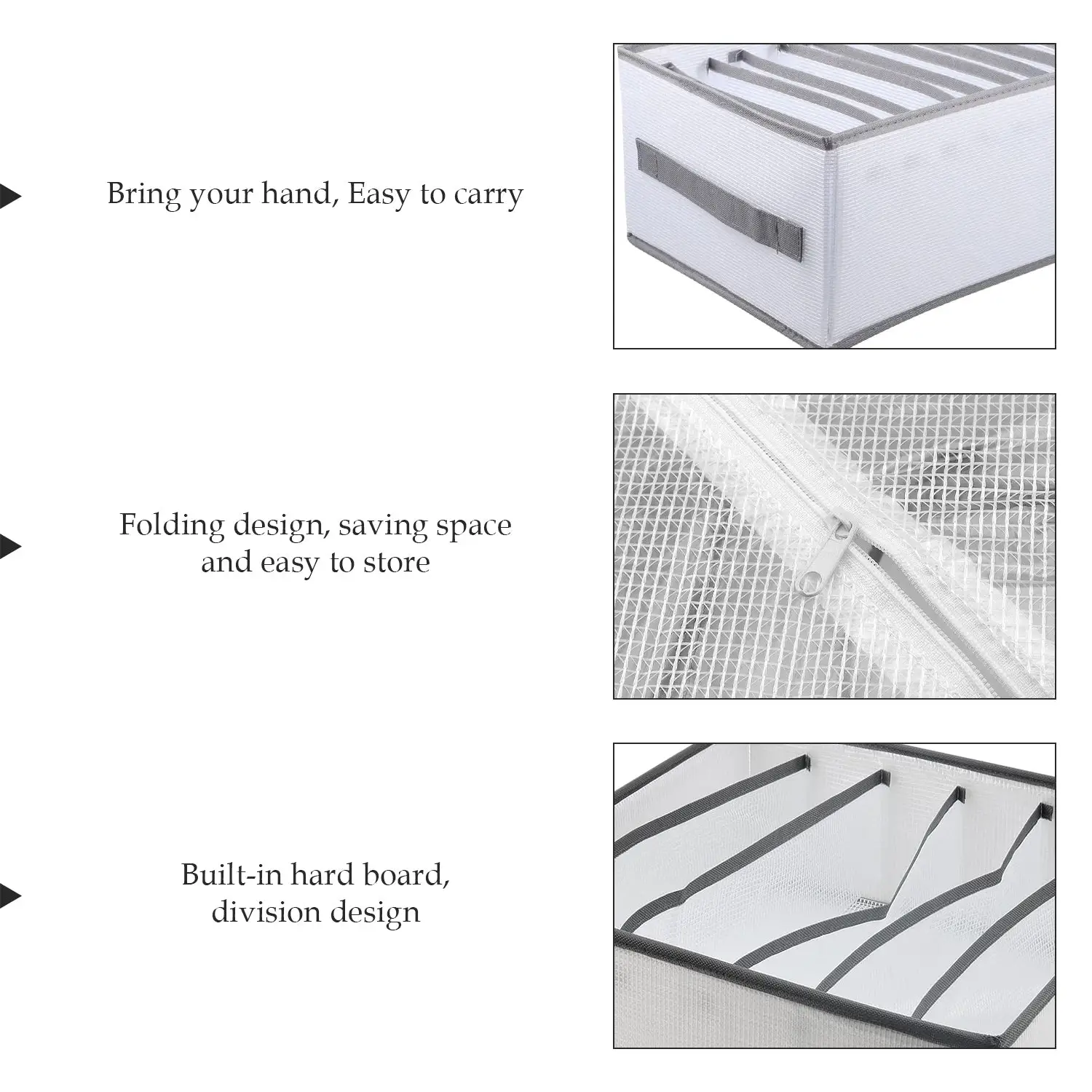2 Foldable Storage Box Wardrobe Closet Drawer Organizer ~5329 by All Mart Bristol Ltd