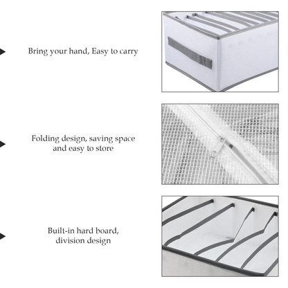 2 Foldable Storage Box Wardrobe Closet Drawer Organizer ~5329 by All Mart Bristol Ltd