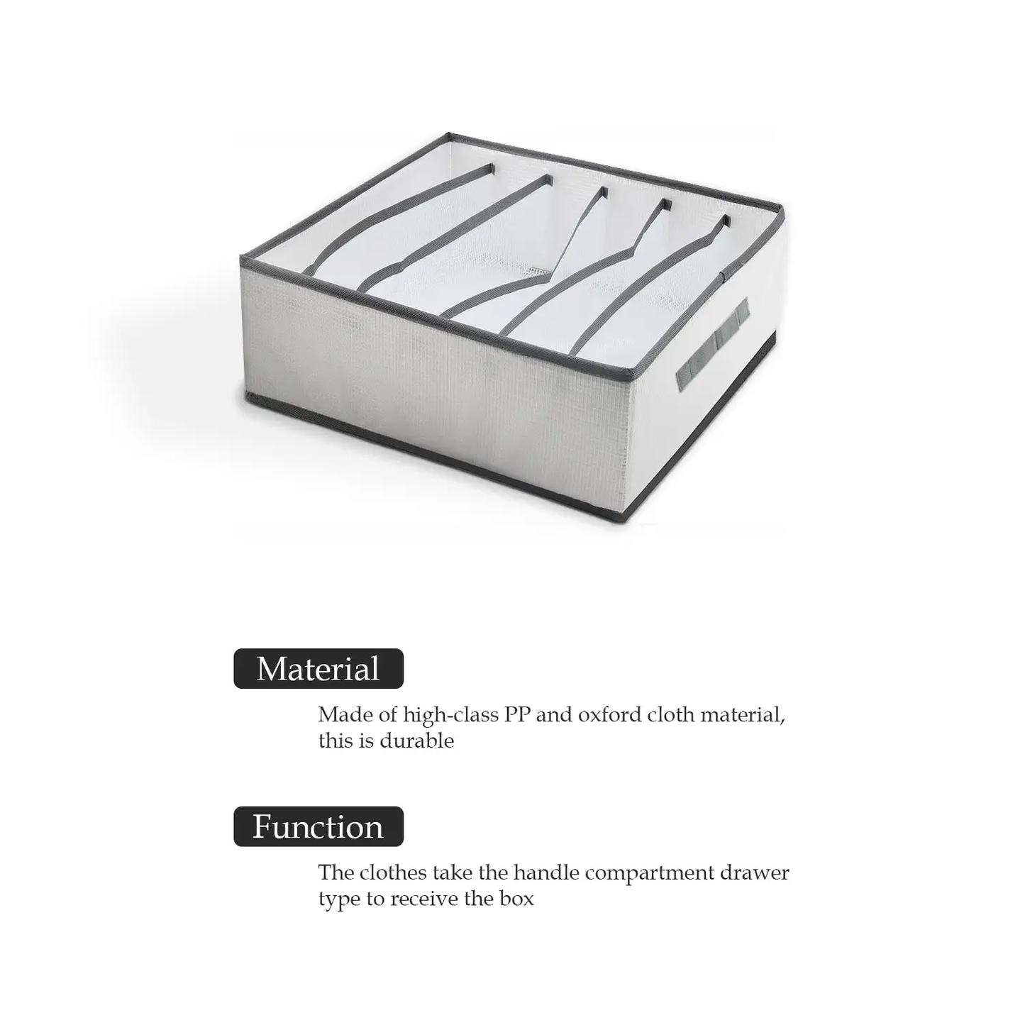 2 Foldable Storage Box Wardrobe Closet Drawer Organizer ~5329 by All Mart Bristol Ltd