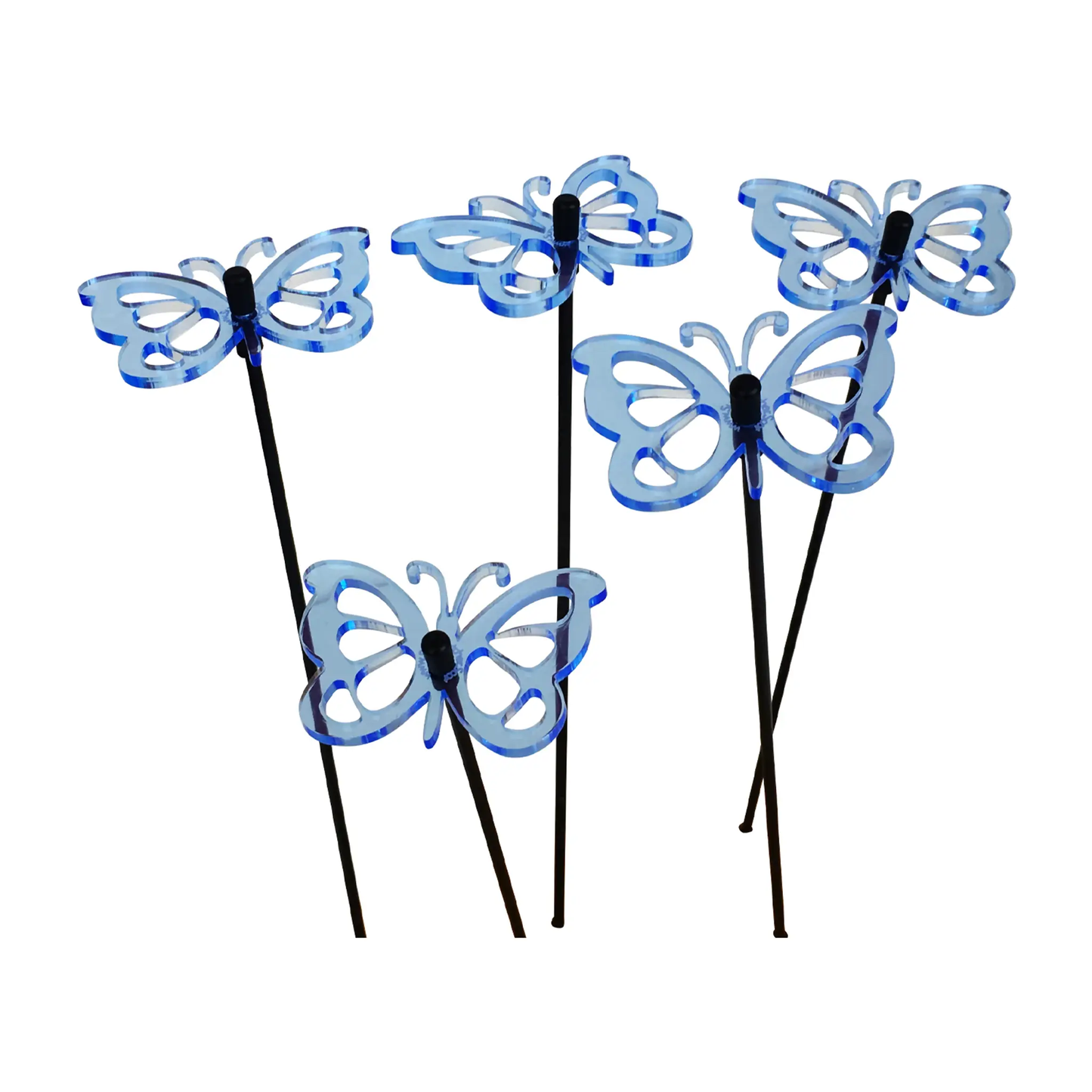 Garden Décor Ornaments Set of 5 'Comma Butterflies' by Sun Catcher Garden Decor