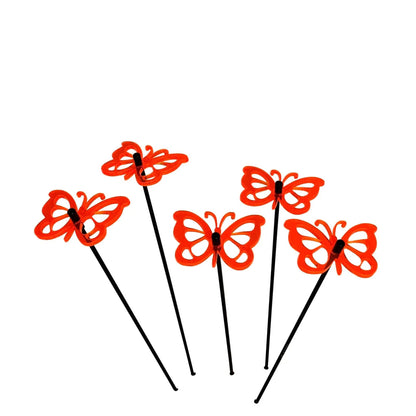 Garden Décor Ornaments Set of 5 'Comma Butterflies' by Sun Catcher Garden Decor