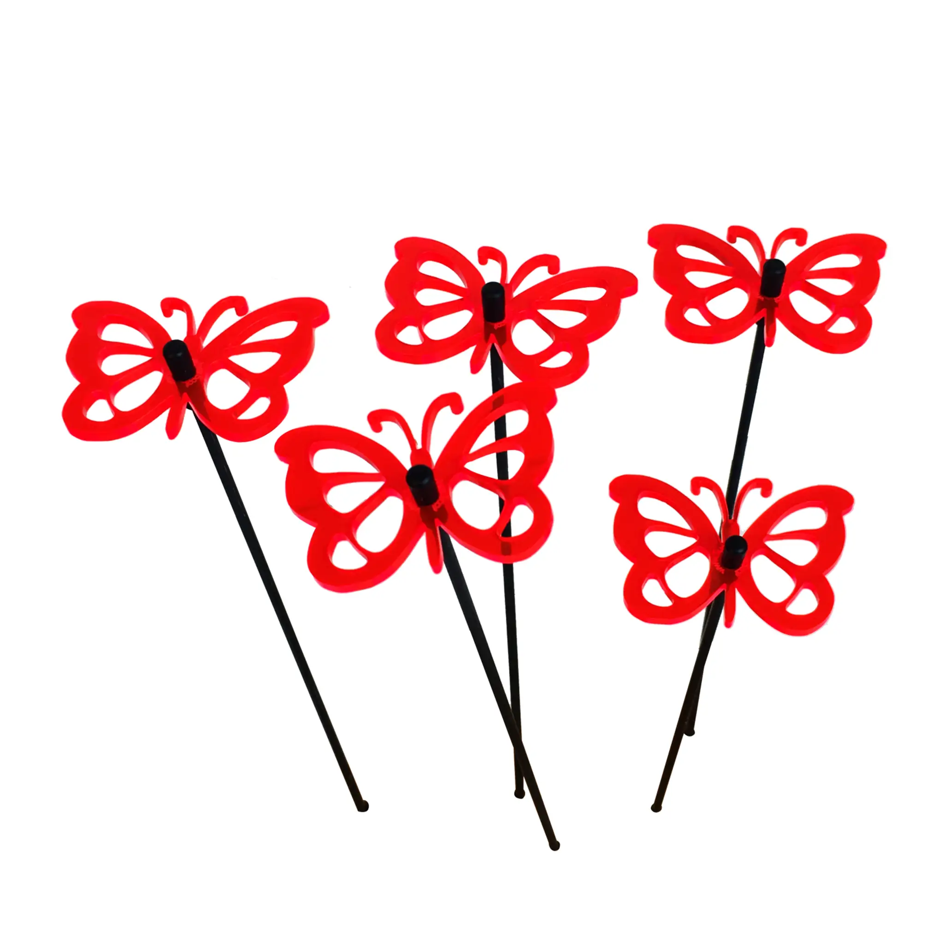Garden Décor Ornaments Set of 5 'Comma Butterflies' by Sun Catcher Garden Decor