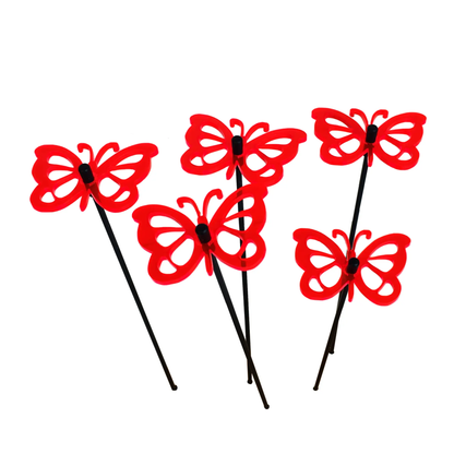 Garden Décor Ornaments Set of 5 'Comma Butterflies' by Sun Catcher Garden Decor