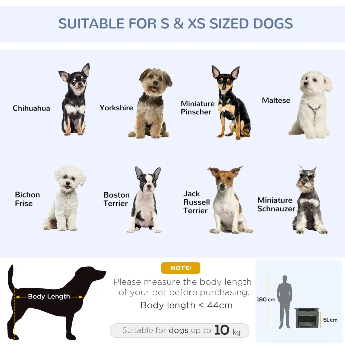 69cm Foldable Pet Carrier Cat Bag w/ Cushion, for Miniature, Small Dogs - Grey by Unbranded