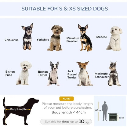 69cm Foldable Pet Carrier Cat Bag w/ Cushion, for Miniature, Small Dogs - Grey by Unbranded