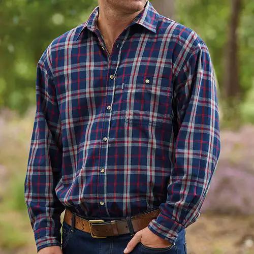 Mens Champion Country Fleece Lined Check Shirt by Champion