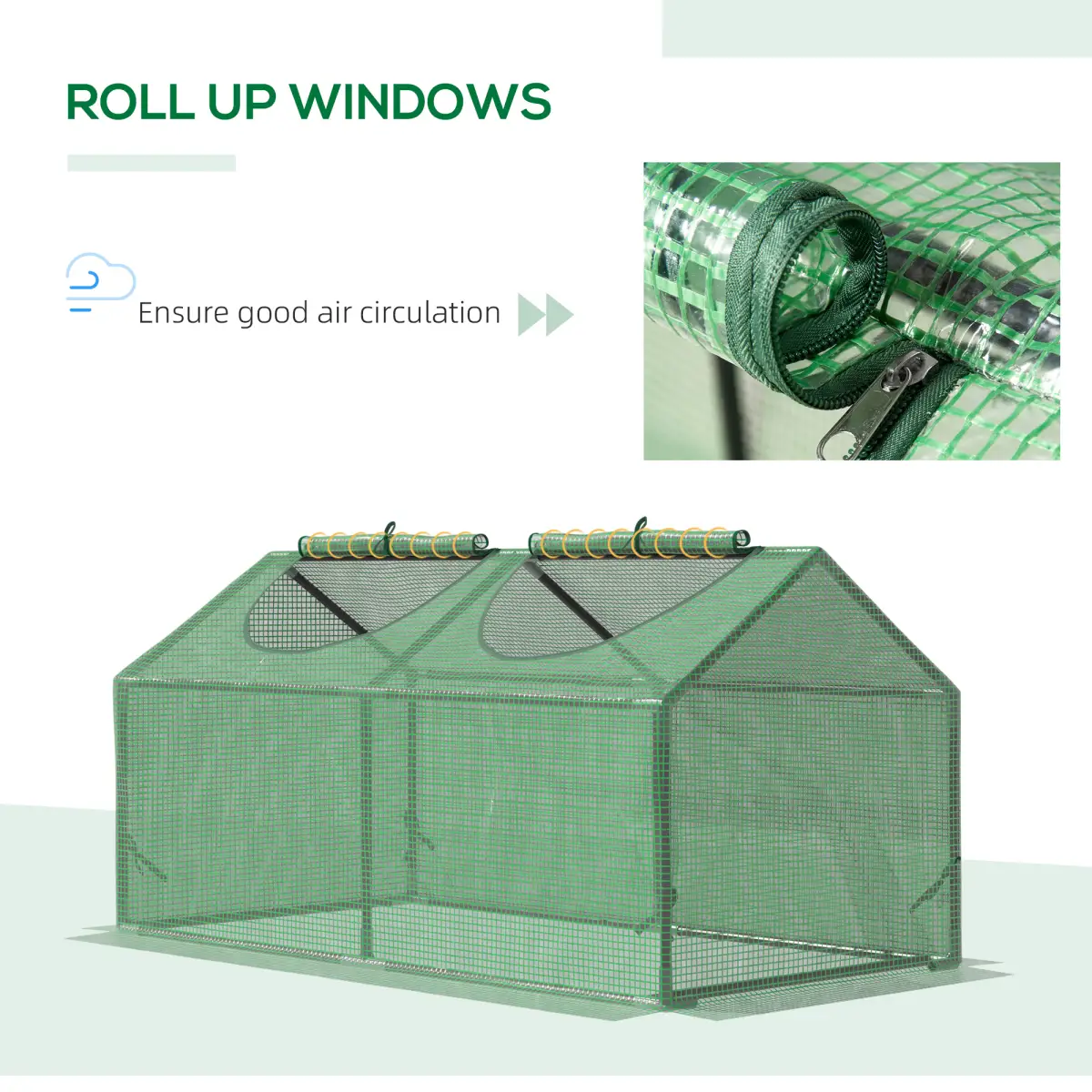 Mini Greenhouse, with Durable PE Cover, 119x60x60cm by Outsunny