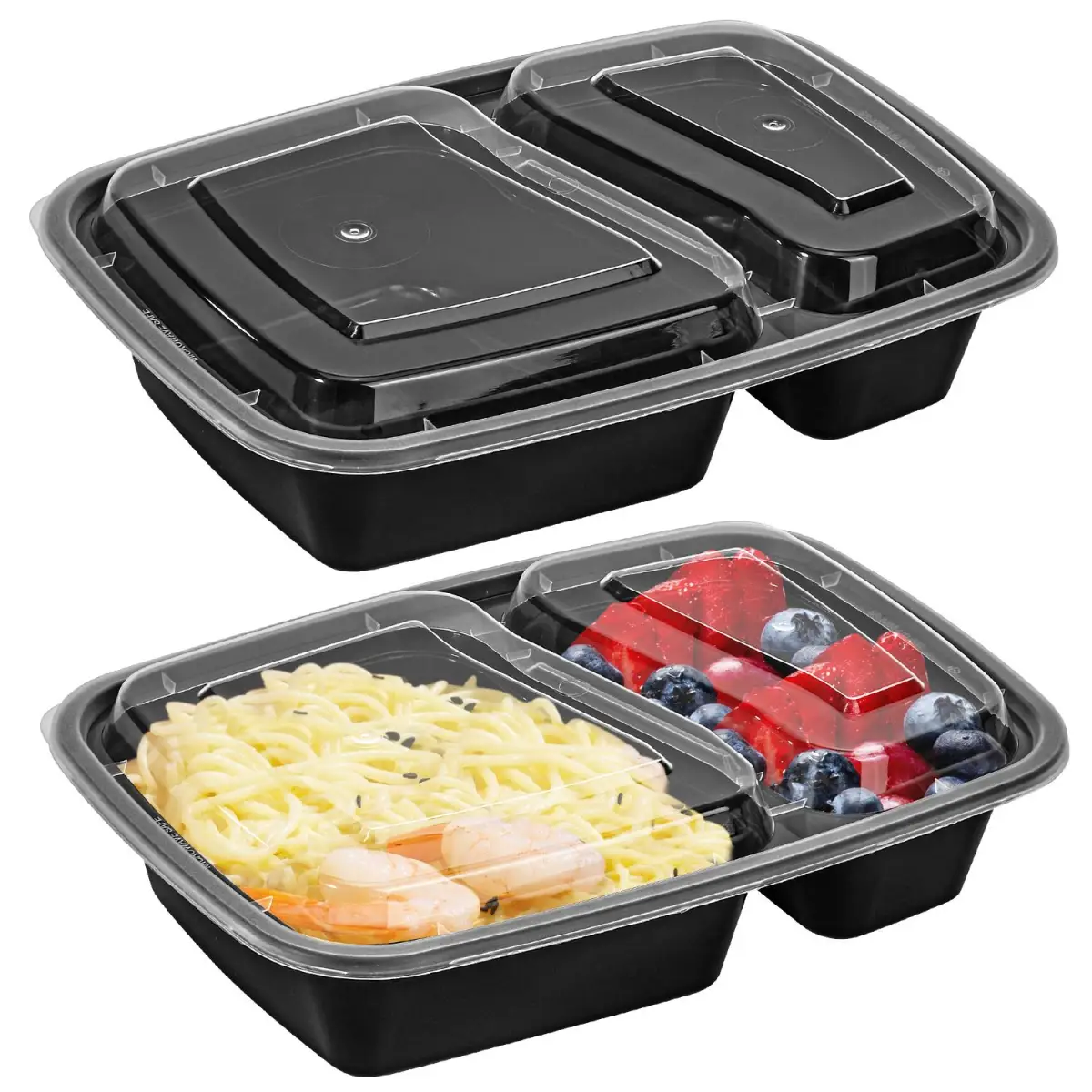VINSANI 30pk 2 COMPARTMENTS MEAL PREP CONTAINERS 1010476 by Vinsani